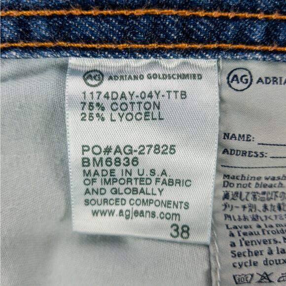 Men’s 38x25 USA Made AG Adriano Goldschmied The Graduate Jeans Tailored Leg - Picture 9 of 13